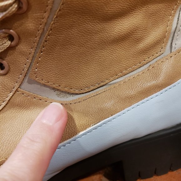 Chase and Chloe Women's Multicolored Synthetic Upper Combat Boot Size 8 - Picture 6 of 10